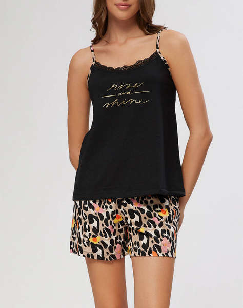MINERVA PIJ.DE DAMA.BRET.ANIMAL-SHINE S25 M MOCHA-BL