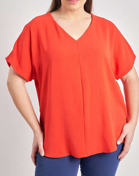 PARABITA Bluza washed cu V