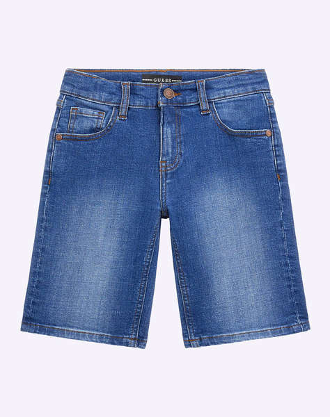 GUESS STRETCH DENIM SHORTS - CO CRISSCROSS COMFORT INDIGO SHORTS DE COPII BOY