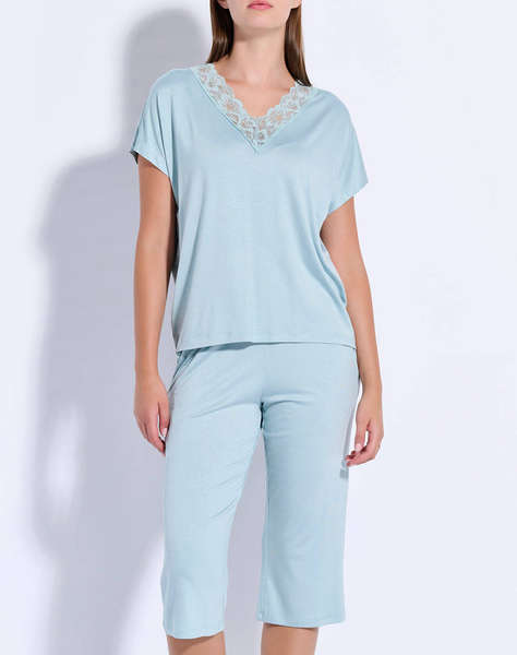 JEANNETTE PIJAMA CAPRI CU DANTELA