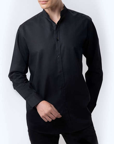 THE BOSTONIANS CAMASA BUMBAC ΛΙΝΟ CUSTOM FIT Plain COTTONLINEN Mao CustomFit