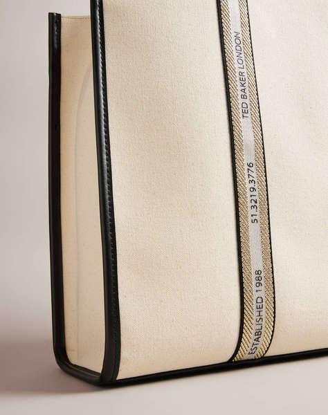TED BAKER GEORJEY Branded Webbing Canvas Tote (Dimensiuni: 14 x 36 x 45cm.)