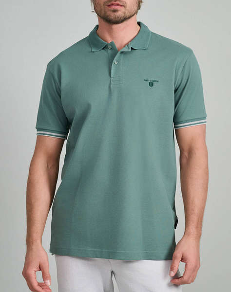 NAVY&GREEN BLUZA POLO