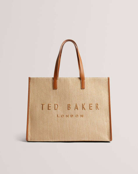 TED BAKER PALLMER Faux Raffia Large Icon Bag (Dimensiuni: 45 x 33 x 13cm.)