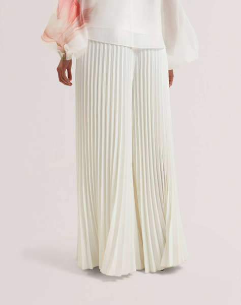 TED BAKER haryx Pleated Wide Leg Crepe Trouser