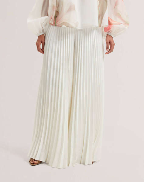 TED BAKER haryx Pleated Wide Leg Crepe Trouser