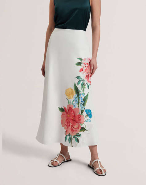 TED BAKER CASLA Printed Column Maxi Skirt