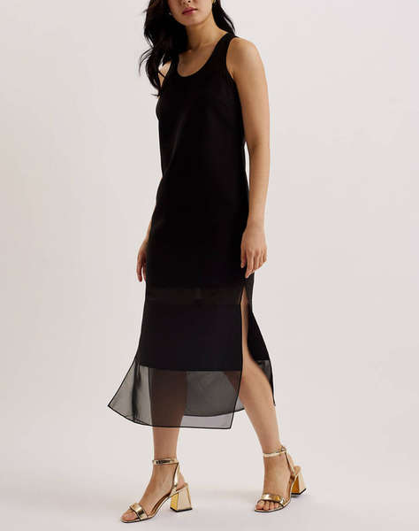 TED BAKER MEPHORA Sleeveless Midi Dress With Panel Detail