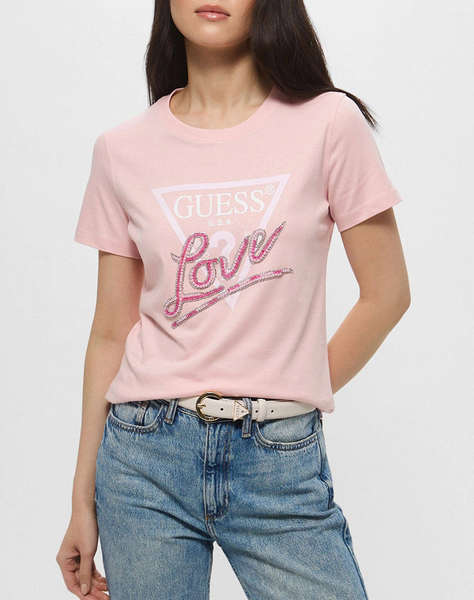 GUESS CN SS LOVE TRIANGLE TEE BLUZA DE DAMA