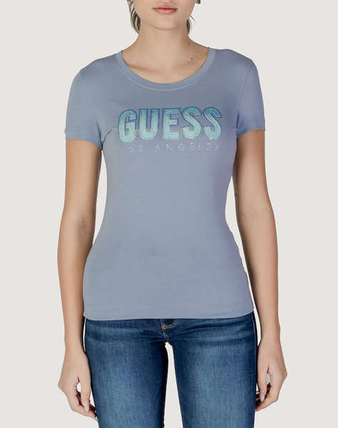 GUESS CN SS GLITTER DEGRADE LOGO TEE BLUZA DE DAMA