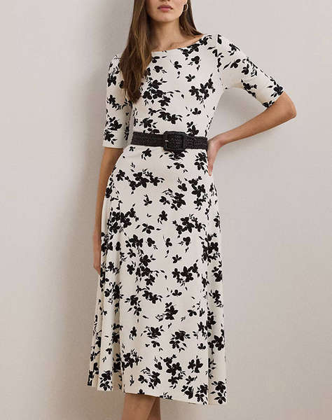 LAUREN RALPH LAUREN MUNZIE-ELBOW SLEEVE-DAY DRESS