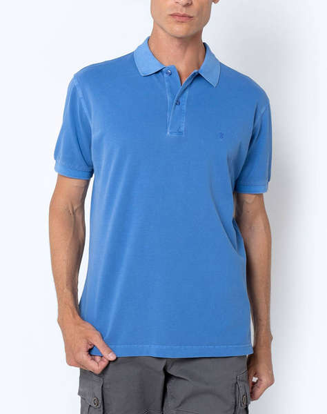 THE BOSTONIANS BLUZA POLO PIQUE DELAVE REGULAR FIT