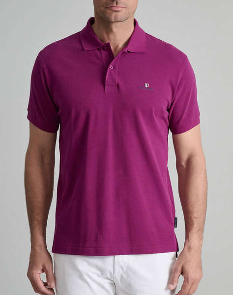 NAVY&GREEN BLUZA POLO MONOCROMA, CUSTOM FIT