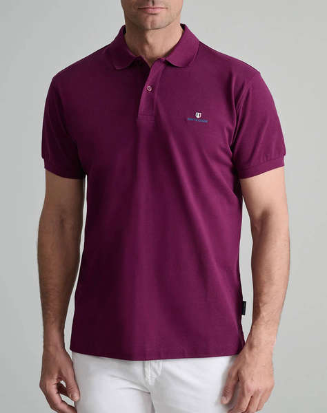 NAVY&GREEN BLUZA POLO MONOCROMA, CUSTOM FIT