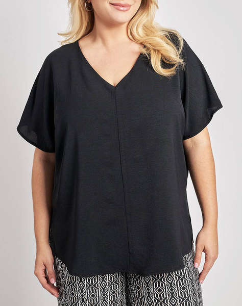 PARABITA Bluza washed cu V
