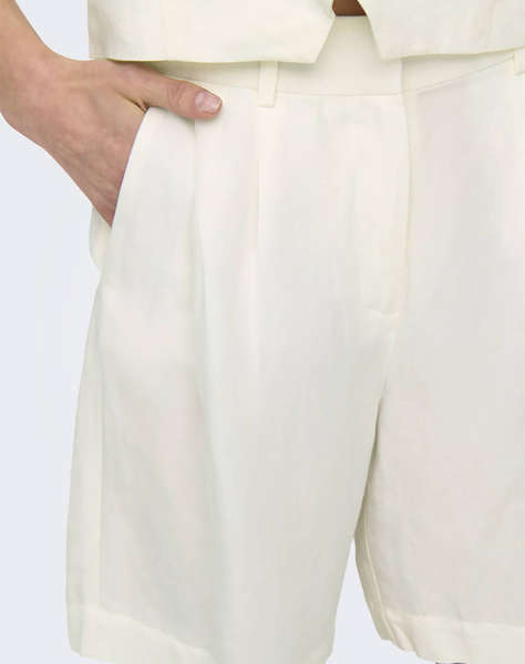 ONLY ONLWINDY LIFE HW LINEN BL SHORTS TLR