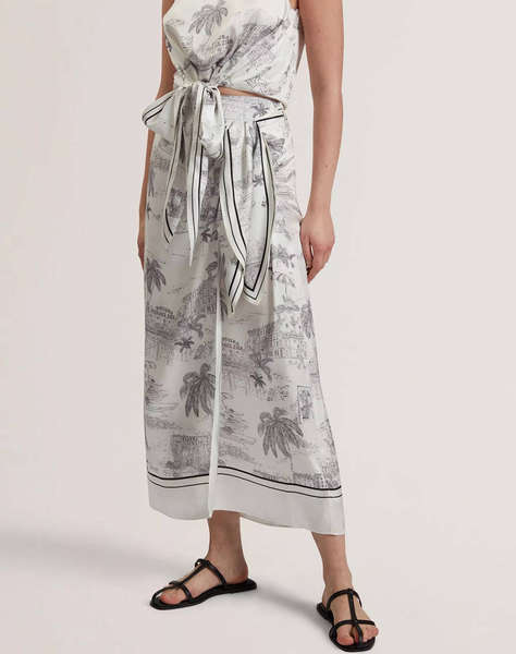 TED BAKER MELVA Knot Detail Wrap Over Midi Skirt