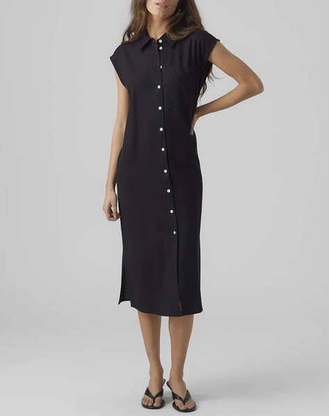 VERO MODA VMMYMILO SL CALF SHIRT DRESS WVN GA