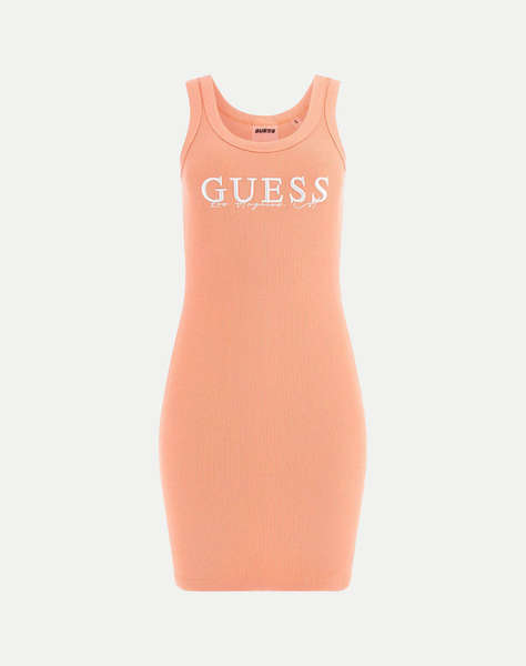 GUESS SUNFLOWER RIB DRESS - ECO SMOOTH GIRLY RIB 435 ROCHIE DE DAMA