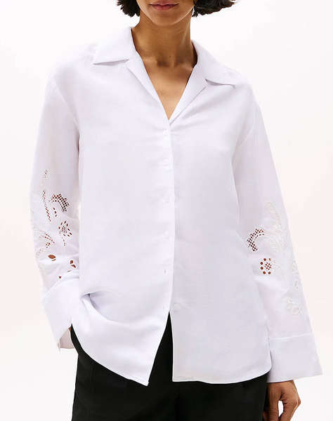 TOMMY HILFIGER BRODERIE ANGLAISE LINEN SHIRT