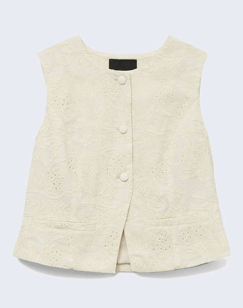 VERO MODA VMELINE SL SHORT EMBR WAISTCOAT