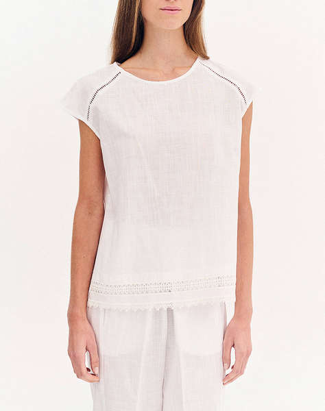 FOREL Bluza din bumbac cu broderie