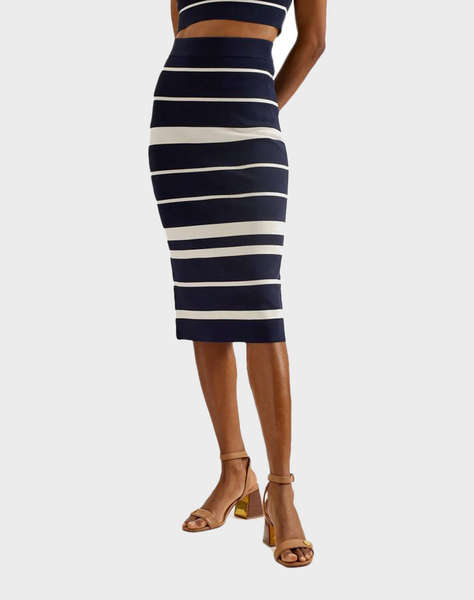 TED BAKER EMILIHA Striped Bodycon Knit Skirt