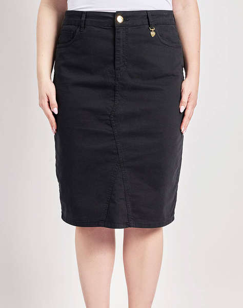 PARABITA Fusta midi din bumbac trench coat