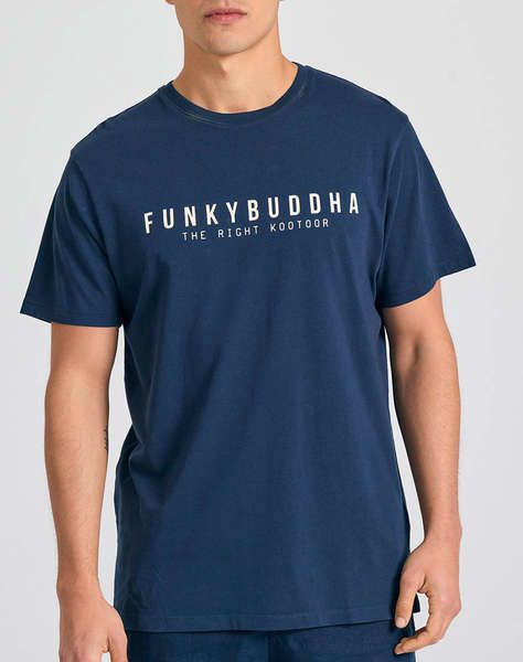 FUNKY BUDHA Bluza de barbati cu maneca scurta si imprimeu