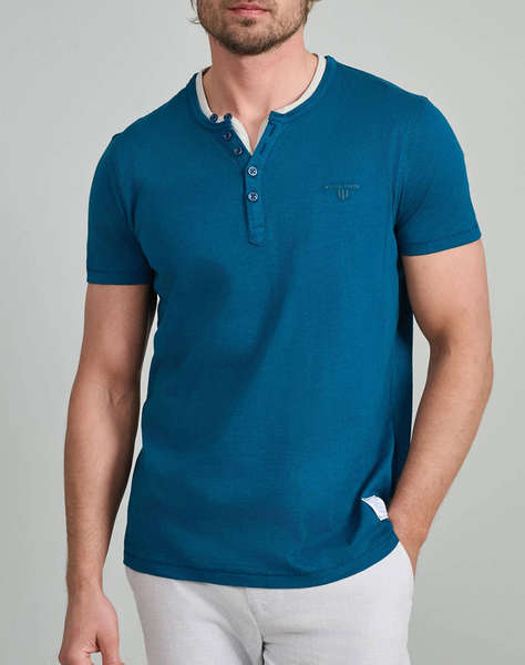 NAVY&GREEN BLUZA DECOLTEU CU NASTURI