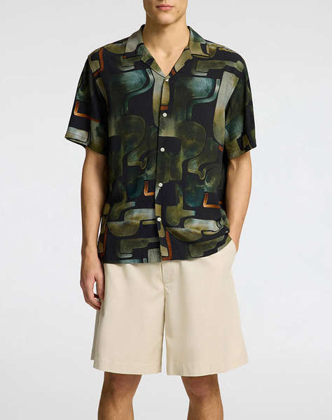 SELECTED SLHRELAX-VERO SHIRT SS AOP