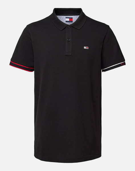 TOMMY JEANS TJM SLIM FLAG CUFF POLO EXT