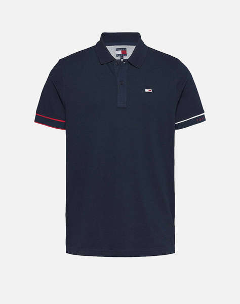 TOMMY JEANS TJM SLIM FLAG CUFF POLO EXT