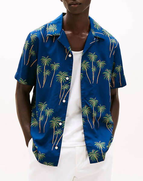 TOMMY HILFIGER LIGHTWEIGHT PALM SS RF SHIRT