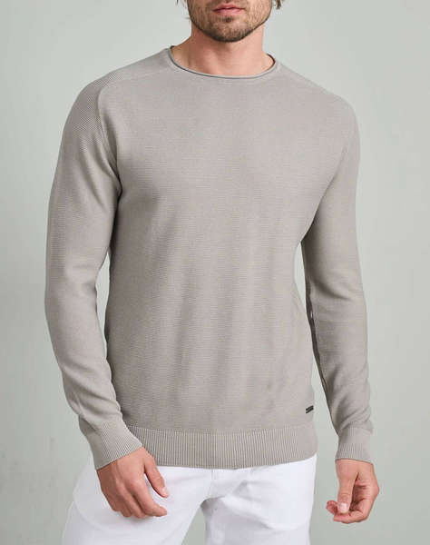 NAVY&GREEN TRICOTAT DIN BUMBAC DECOLTEU, 2TONE