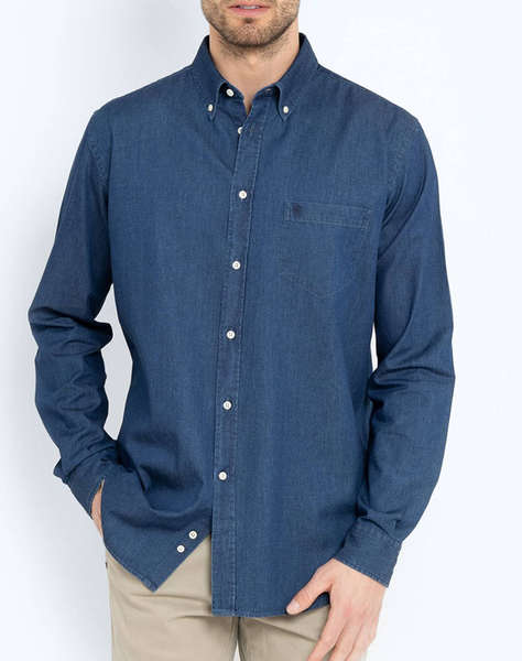 THE BOSTONIANS CAMASA DENIM REGULAR FIT Plain DENIM Button-down Regular Fit