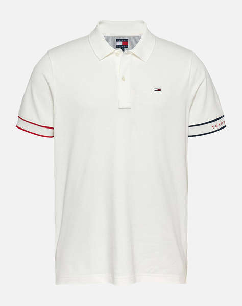 TOMMY JEANS TJM SLIM FLAG CUFF POLO EXT