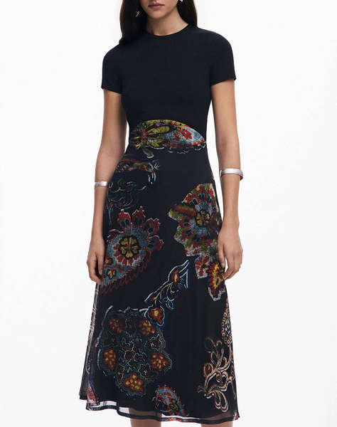 DESIGUAL D2 VEST_PAISLEY MESH_LACROIX ROCHIE DE DAMA