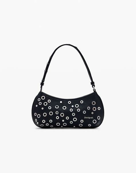 DESIGUAL D2 BAG_REBEL ALSACIA BLACK GEANTA DE DAMA (Dimensiuni: 30 x 15 x 6cm.)