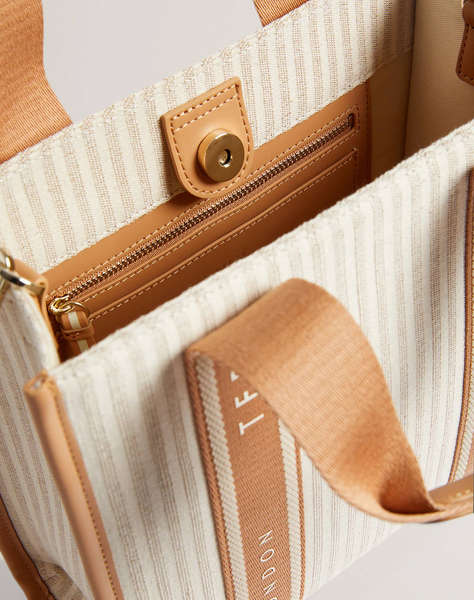 TED BAKER HARLLEE Striped Canvas Small Webbing Cross Body Bag (Dimensiuni: 25 x 20 x 10cm.)
