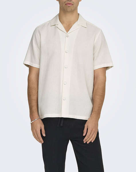 ONLY&SONS ONSBERTIL WAFFLE SS RESORT SHIRT