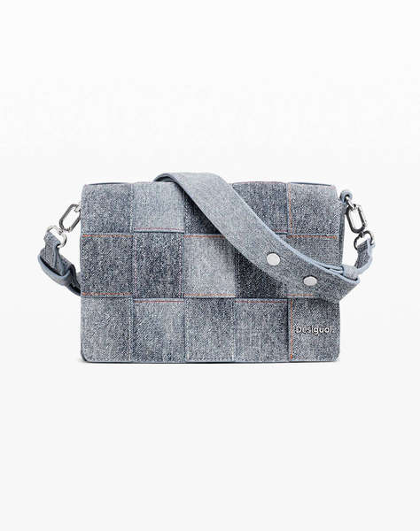 DESIGUAL D2 BAG_YOKO PU DENIM DOR GEANTA DE DAMA (Dimensiuni: 27.50 x 17.50 x 6cm.)