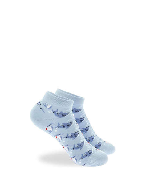 WALK SOSETE PENTRU COPII SCURTE DIN BAMBOO CU DESIGN SET 3 PERECHI