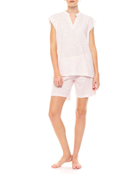 PINK LABEL PYJAMA SHORTS PINK DAISY