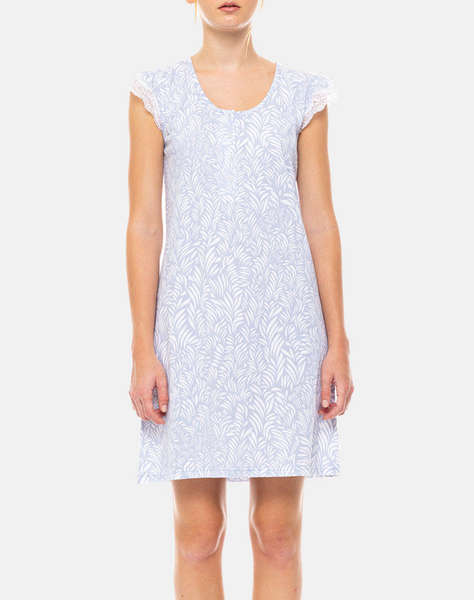PINK LABEL NIGHTGOWN ICE BLUE FLEUR