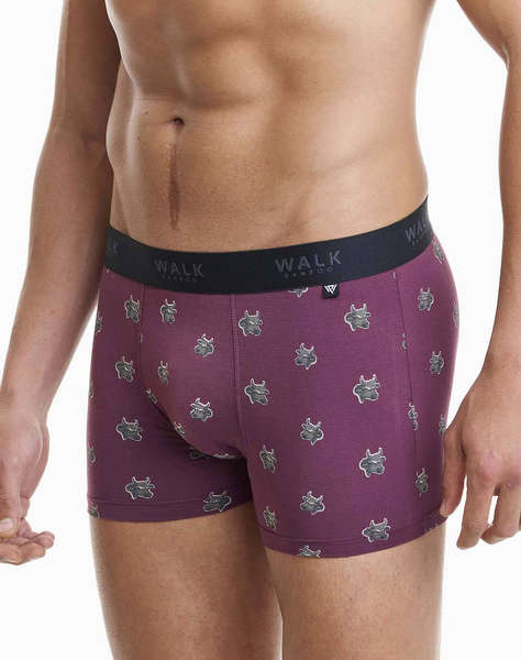 WALK BOXERI DE BARBATI BAMBOO CU DESIGN BULLS