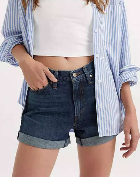 LEVIS ROLLED 80S MOM SHORTS