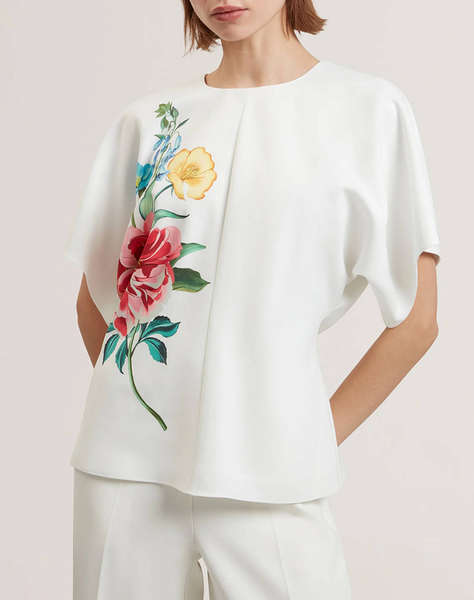 TED BAKER LAHNAA Slouch Sleeve Waisted Top