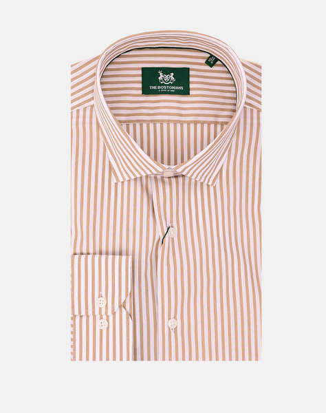 THE BOSTONIANS CAMASA ACORN POPLIN CUSTOM FIT Stripe POPLIN Semi-rex Custom FIT