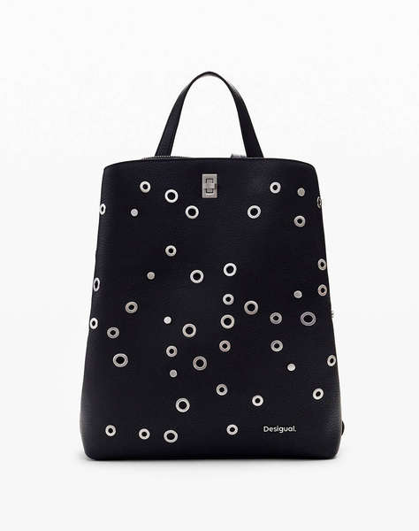 DESIGUAL D2 BACK_REBEL SUMY BLACK GEANTA DE DAMA (Dimensiuni: 27 x 34 x 12.5cm.)